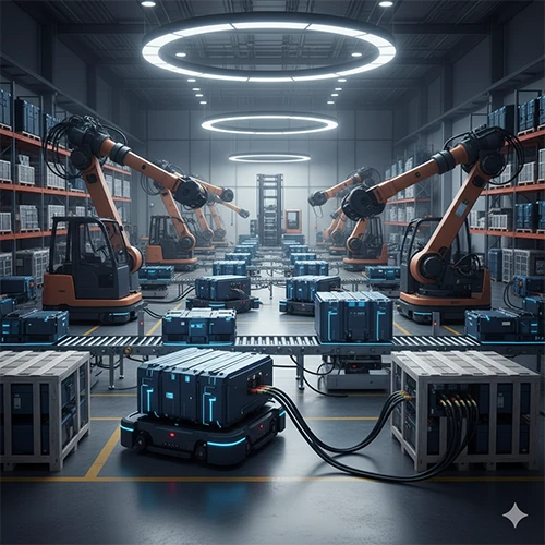 Le projet de batteries de traction industrielles entre dans la phase de livraison en série et prend en charge divers types d’équipements automatisés